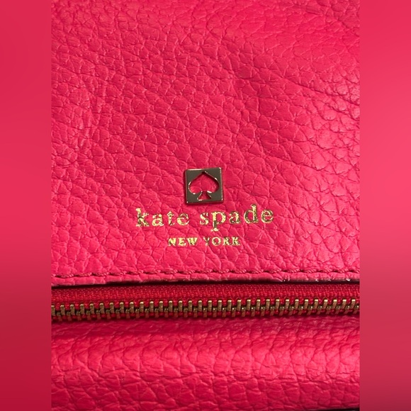 KATE SPADE Leather Southport Avenue Zinnia Hot Pink Pebbled Leather NWT - Picture 9 of 16